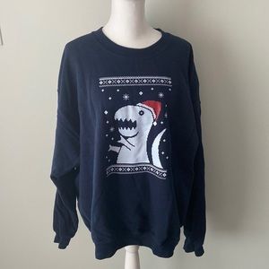 Dinosaur Christmas Sweatshirt size XL